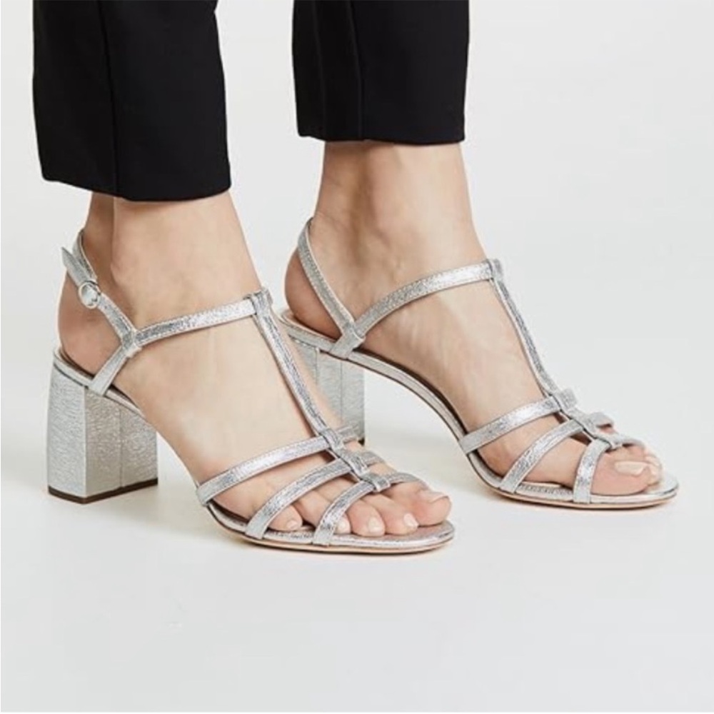 Loeffler Randall Elena Silver Leather Sandal